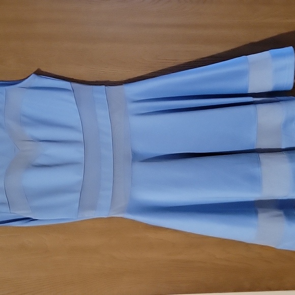 Blue Shear Striped Dress - Picture 3 of 3
